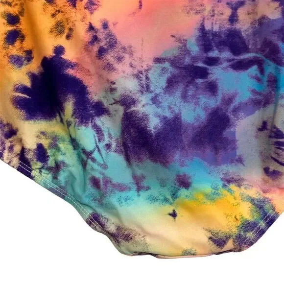 Torrid Tie-Dye High Waist Swim Bottoms Plus Size 1 Multicolor Women's - Picture 8 of 12